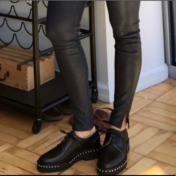 Rag & Bone black leather studded oxfords - Picture 6 of 6